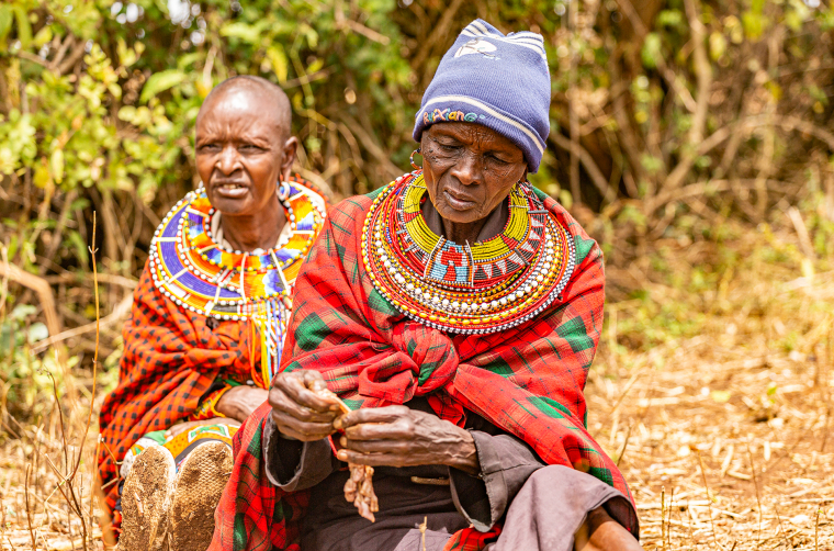 Ženy kmene Samburu ve vesnici nedaleko Maralalu